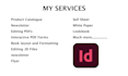 design book, magazine and any project with adobe indesign