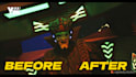 do a professional green screen removal and chroma key composite