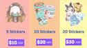 create cute 5 kawaii stickers