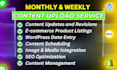 do content upload and article upload to your website as VA