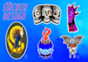 design a fun fantasy character sticker sheet