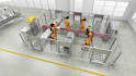 design autonomous factory with automation and robotics