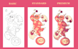 draw in a cartoon, anime and chibi style