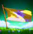 create waving flag with logo animation