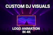 create high quality vj loop dj visuals logo animation