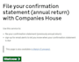 file your company confirmation statement with companies house UK