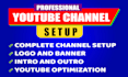 create and setup youtube channel