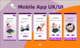 create pixel perfect mobile app UX UI in figma
