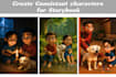 create pixar style cartoon character using midjourney ai