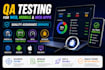 professional QA testing app,website for bugs and usability
