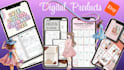 setup etsy shop and digital product design and SEO