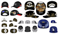 do hat and cap tech pack, bucket hat, trucker, dad cap with flat sketch design