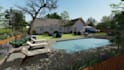 do landscape design, garden, backyard, swimming pool and render images