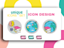 design unique icon set within 6 hours