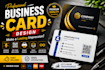 design a professional business card with qr code for your business