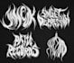 design black death brutal doom metal logo for band