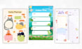 design sticky notes, notepad, letterhead, memo, and invoice
