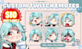 draw twitch emotes, animated emotes chibi emotes, discord emoji
