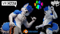 mode unique vrchat avatar, 3d furry model, fursona, vtuber