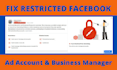 fix disable or restriction facebook ad account or bm issue
