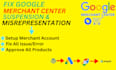 fix google merchant center suspension and misrepresentation