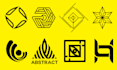 do modern geometric logo minimalist business, abstract designs