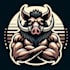 do make wild boar, tusks, animal, head, mascot logo design