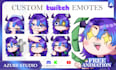 create anime style twitch emotes, animated emotes and sub badges