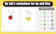 create alphabet tracing, search words, children worksheet, and cross words