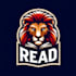 do lion ,head, read, clore,mascot logo