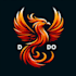 do phonix ,flying,red,head, logo design
