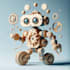 make professional wooden robot logo design
