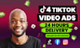 make 4 viral tik tok video ads, dropshipping ads in 24 hours