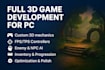 develop a professional 3d PC game in unity