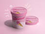 design ice cream cups and label designs