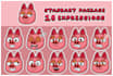 draw face expression cartoon set for your sticker
