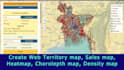 create interactive web sales maps, heatmap, choropleth maps, density maps