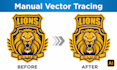 do vector tracing, edit, recreate your logo or image