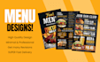 design amazing editable food restaurant menu