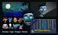 create animated 2d kick, twitch overlay and stream package