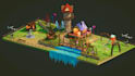 create 3d environment, 3d map, 3d city, game environment, 3d scene