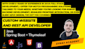 create rest API, website in java, spring boot as full stack developer