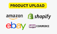 do bulk product upload, product listing on ebay, etsy, shopify, amazon stores