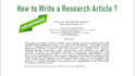 write summary, professional research and article writing