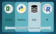 do data analysis using excel, r, python and sql