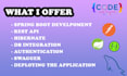 create backend application with java spring boot