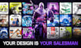 do 7 social media ad designs, facebook ads, posters, instagram ads, and banners