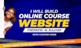 design thinkific online course website with custom code
