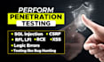 perform vulnerability assessments and penetration testing
