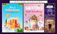 design ice cream flyer, poster, menu and food flyer